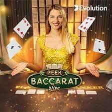 Peek Baccarat slot visual from Evolution available on 3reyes-mexico.com